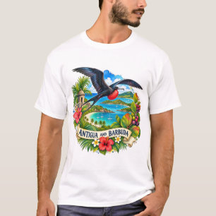 Antigua and Barbuda Watercolor Island T-Shirt