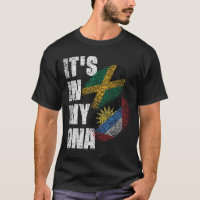 Antigua And Jamaican DNA Mix Flag Heritage