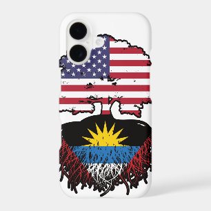 Antigua Antiguan American USA Tree Roots Flag