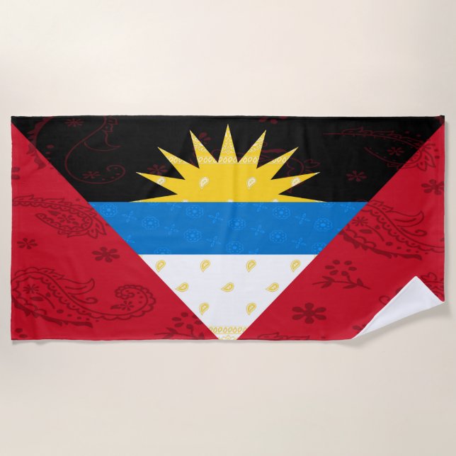 Antigua & Barbuda Beach Towel (Front)