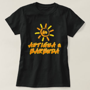 Antigua & Barbuda bright yellow & orange T-Shirt