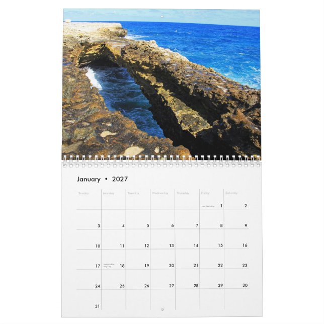 Antigua Barbuda Calendars (Jan 2027)