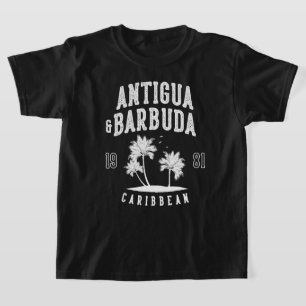 Antigua & Barbuda Caribbean Palm Tree Kids T-Shirt