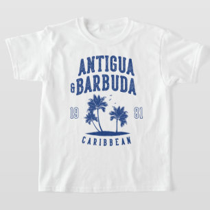 Antigua & Barbuda Caribbean Palm Tree Kids T-Shirt