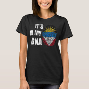 Antigua & Barbuda Flag It's In My DNA Caribbean Va T-Shirt