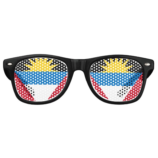 Antigua & Barbuda flag Party Shades Sunglasses (Front)
