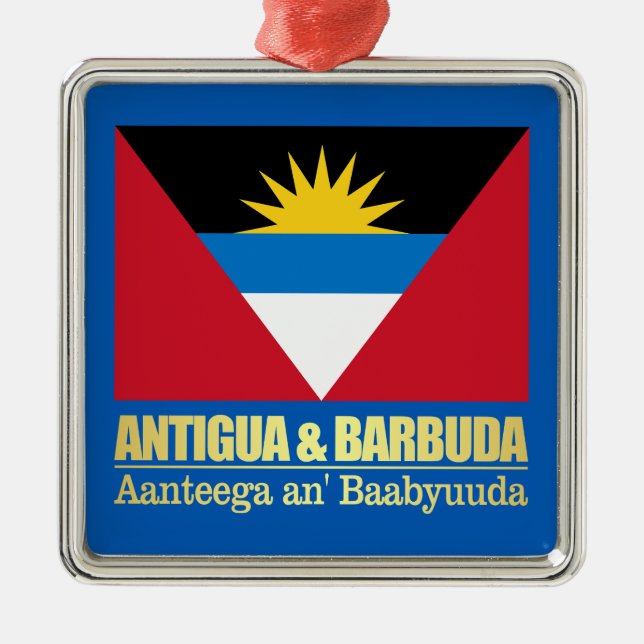 Antigua & Barbuda Metal Tree Decoration (Front)