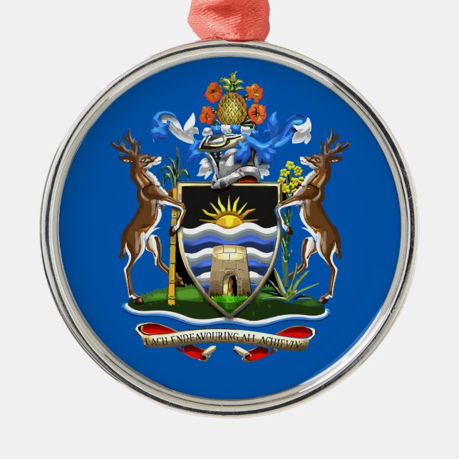 Antigua & Barbuda Metal Tree Decoration (Front)
