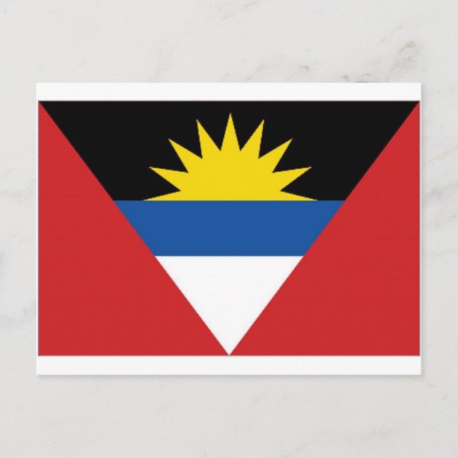 Antigua Barbuda National Flag Postcard (Front)