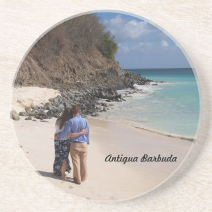 Antigua Barbuda Series--Couple on Beach Coaster