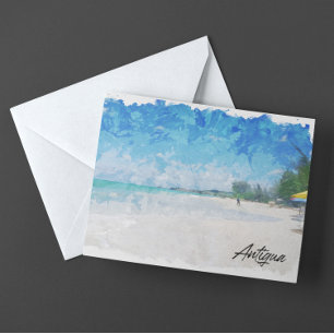 Antigua Caribbean Island tropical Panorama View Postcard