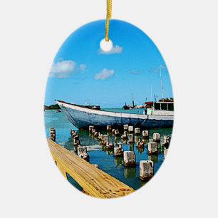 Antigua Dock Ceramic Tree Decoration