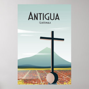 Antigua Guatemala travel poster