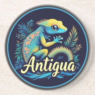 Antigua Island Caribbean Gecko Coaster