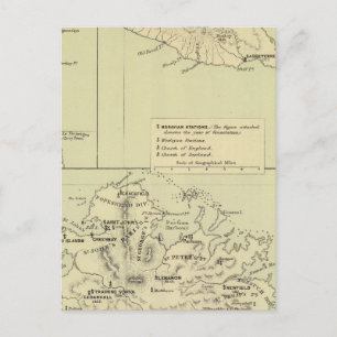 Antigua Lithographed Map Postcard