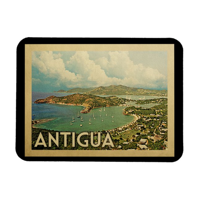 Antigua Magnet Vintage Travel (Horizontal)