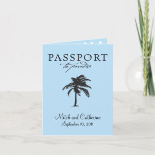 Antigua Passport Wedding Invitation