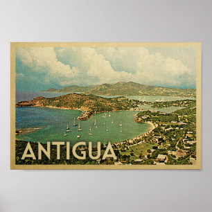 Antigua Poster Vintage Travel Poster Caribbean