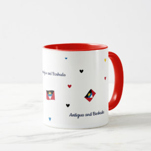 Antigua Roots Pattern Mug Caribbean Flag