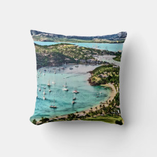 Antigua View Falmouth Harbour Cushion