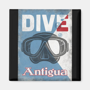 Antigua Vintage Scuba Diving Mask Magnet