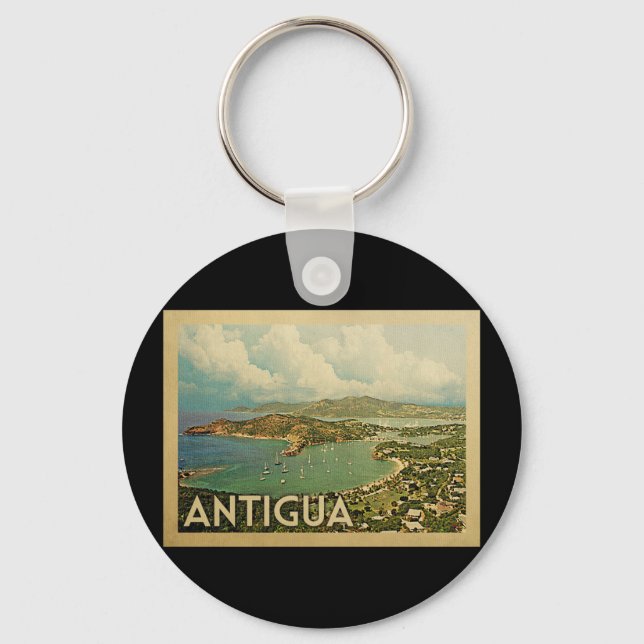 Antigua Vintage Travel Key Ring (Front)