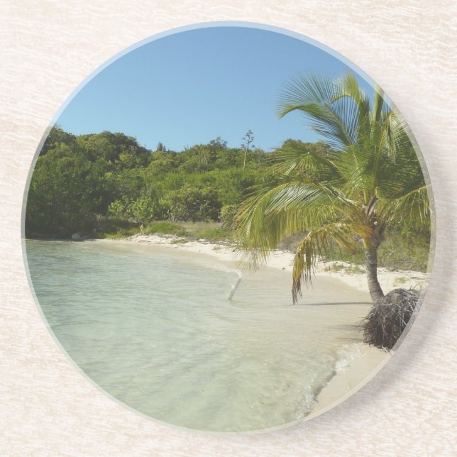 Antiguan Beach Beautiful Tropical Landscape Coaster (Front)