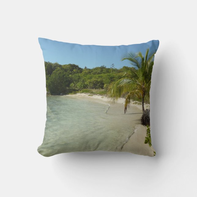 Antiguan Beach Beautiful Tropical Landscape Cushion (Front)