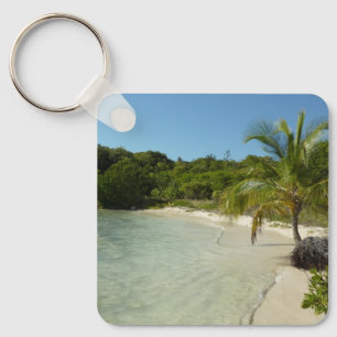 Antiguan Beach Beautiful Tropical Landscape Key Ring