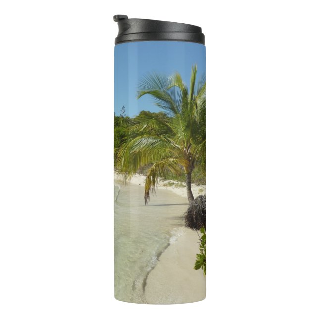 Antiguan Beach Beautiful Tropical Landscape Thermal Tumbler (Rotated Right)