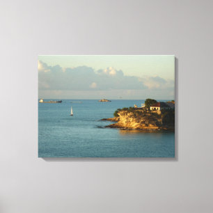 Antiguan Coast Beautiful Island Seascape Canvas Print