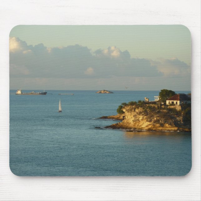 Antiguan Coast Beautiful Island Seascape Mouse Mat (Front)
