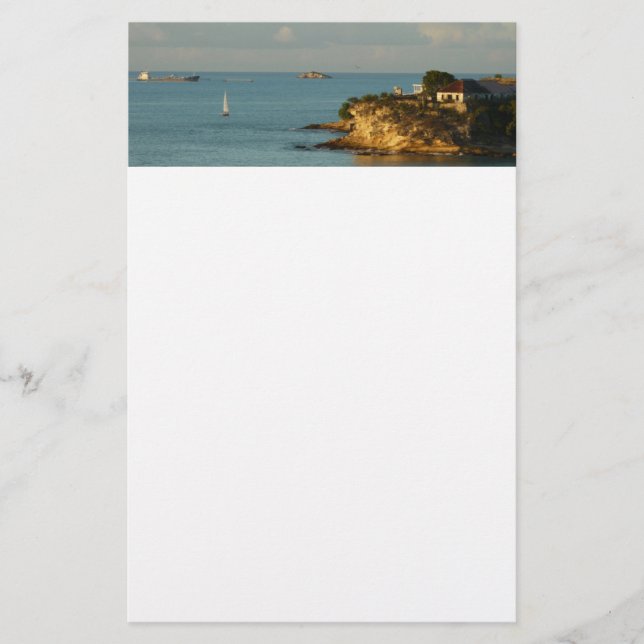 Antiguan Coast Beautiful Island Seascape Stationery (Front)