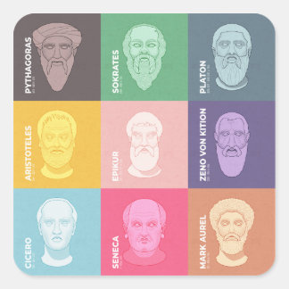 Antike Philosophen Square Sticker