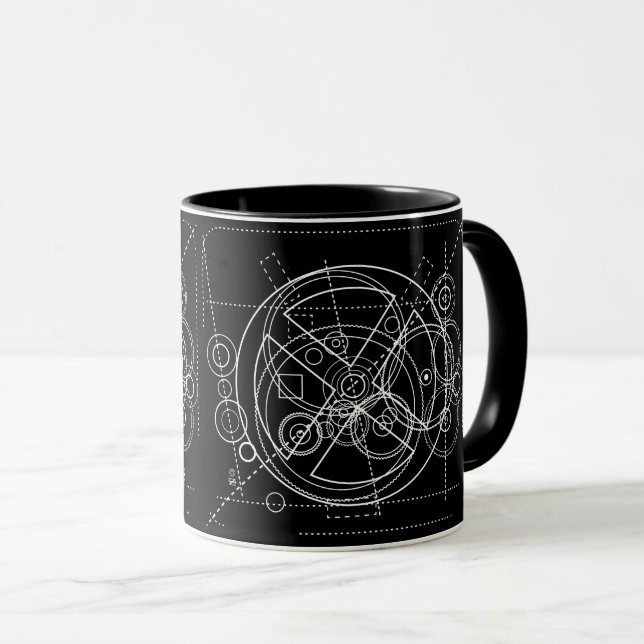 Antikythera Mechanism Drawing Mug (Front Right)