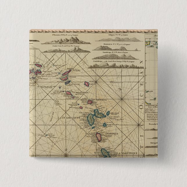 Antilles, Charibbee Islands 15 Cm Square Badge (Front)