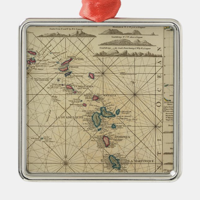 Antilles, Charibbee Islands Metal Tree Decoration (Front)