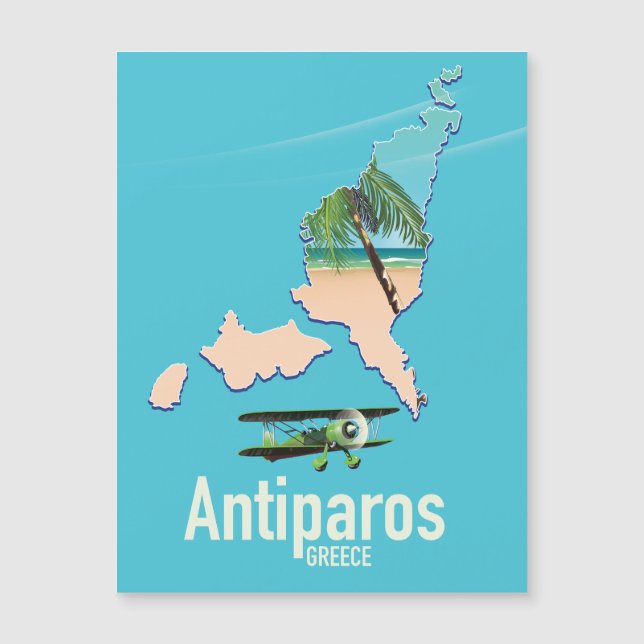 Antiparos Greece travel map (Front)
