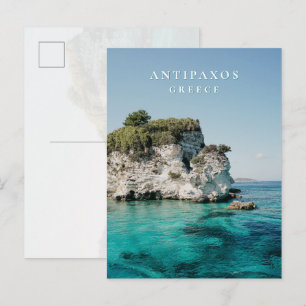 Antipaxos coast, at Paralia Voutoumi, Greece Postcard