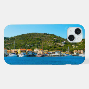 Antipaxos harbour coast iPhone 15 plus case