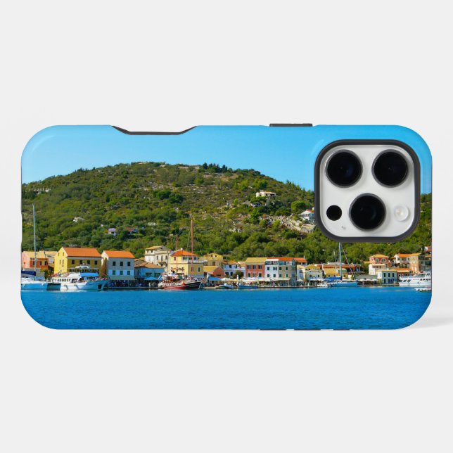 Antipaxos harbour coast iPhone case (Back Horizontal)