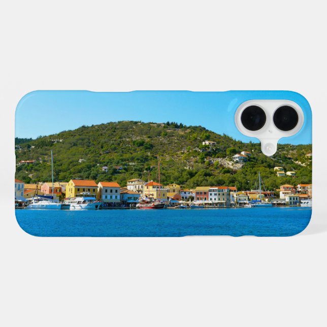 Antipaxos harbour coast iPhone case (Back Horizontal)