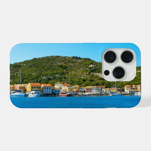 Antipaxos harbour coast iPhone case (Back Horizontal)