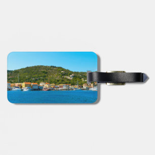Antipaxos harbour coast luggage tag