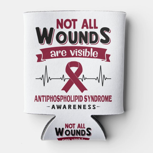 Antiphospholipid Syndrome Awareness Month Ribbon Can Cooler (Front)