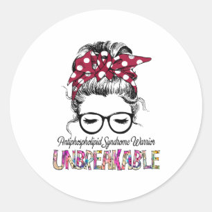 Antiphospholipid Syndrome Awareness Ribbon Support Classic Round Sticker