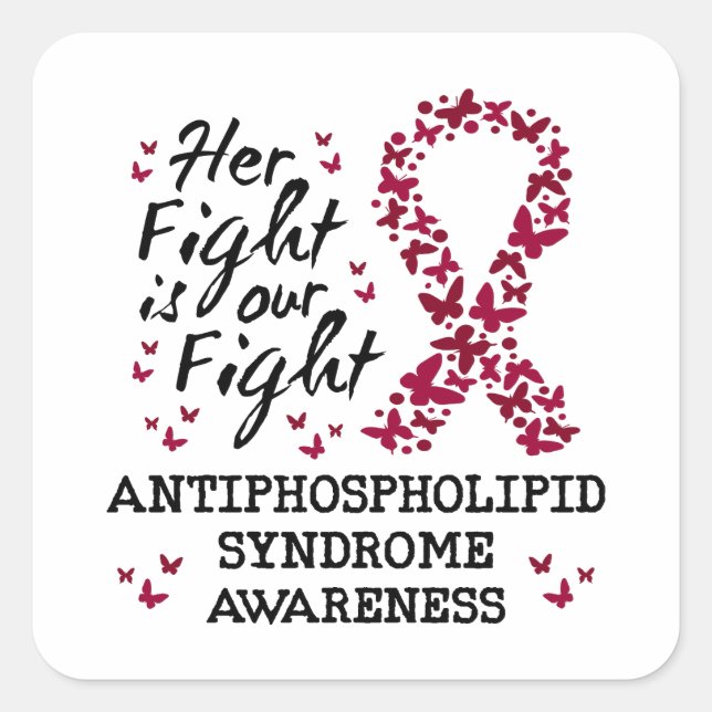 Antiphospholipid syndrome Awareness Square Sticker (Front)