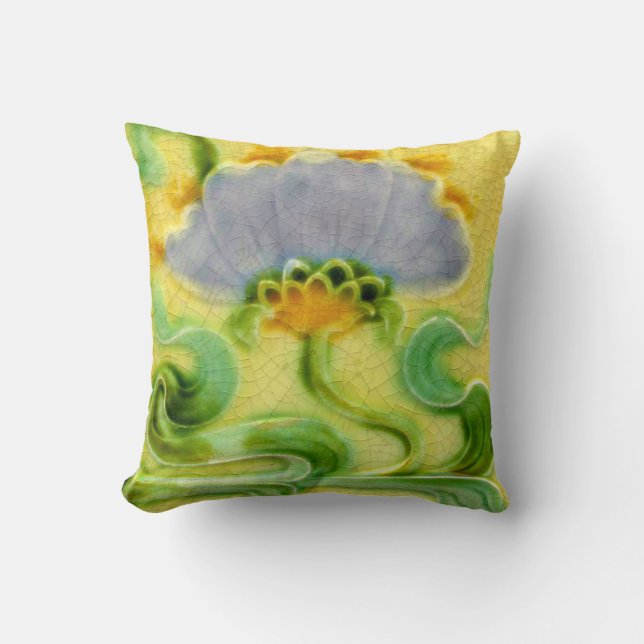 Antiqiue Flower Tiles Cushion (Front)