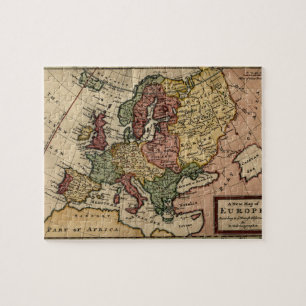 Antiquarian 1721 Map of Europe by Herman Moll Jigsaw Puzzle