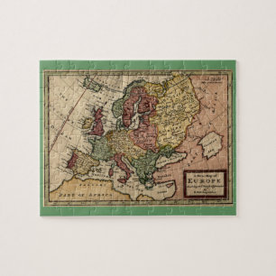 Antiquarian 1721 Map of Europe by Herman Moll Jigsaw Puzzle
